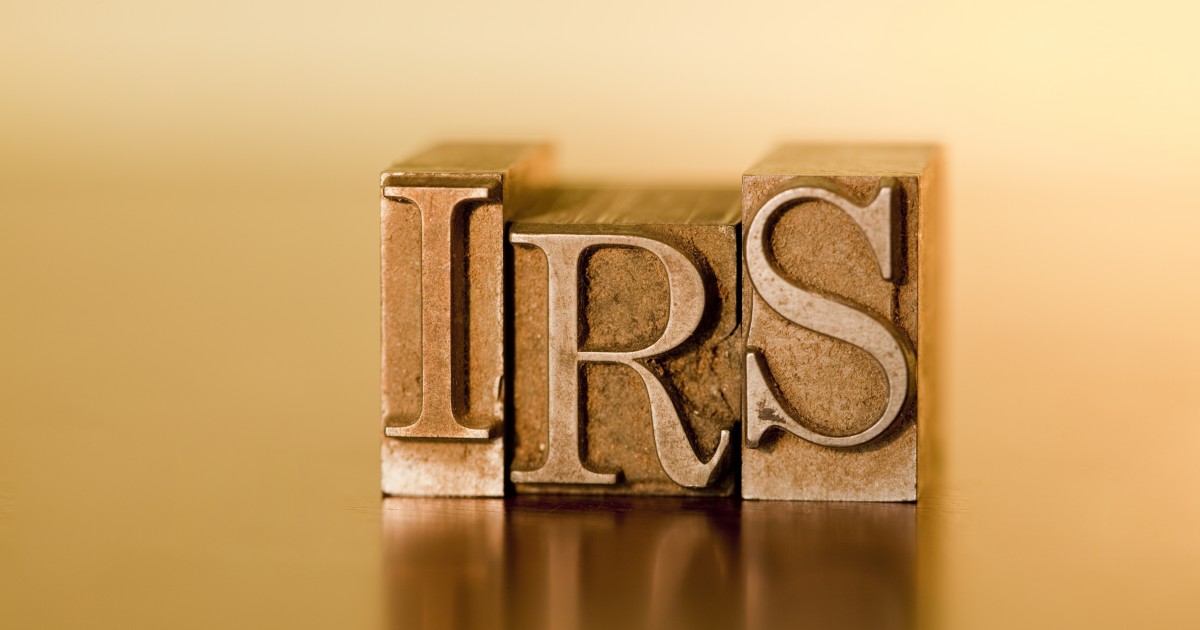 Changing your fiscal year end with the IRS IRS stamp letters on gold background